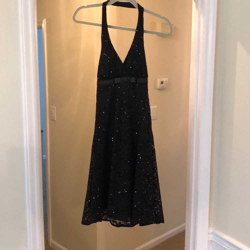 Halter top mid length dress